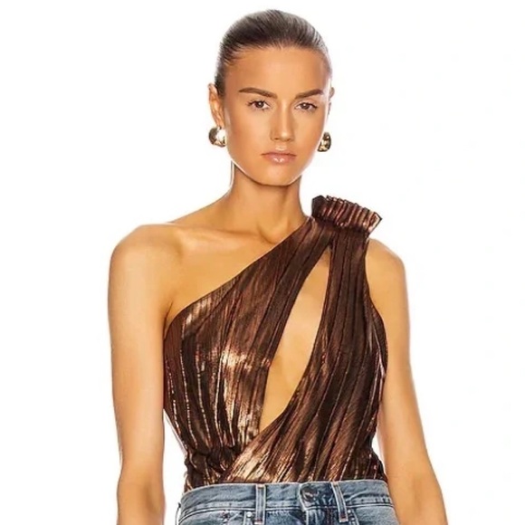 Retrofete Bronze Cassie Bodysuit size MEDIUM NWT - Picture 2 of 11